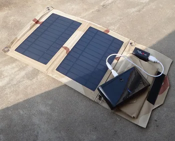 

5.5V 7W Outdoor folding Solar Panel USB Output Portable Foldable Power Bank waterproof travel Solar Charger for phone