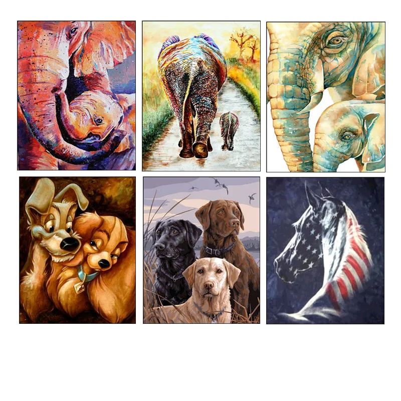 

5D DIY Diamond Painting Cartoon Animal Diamond Cross Stitch Crystal Diamond Mosaic
