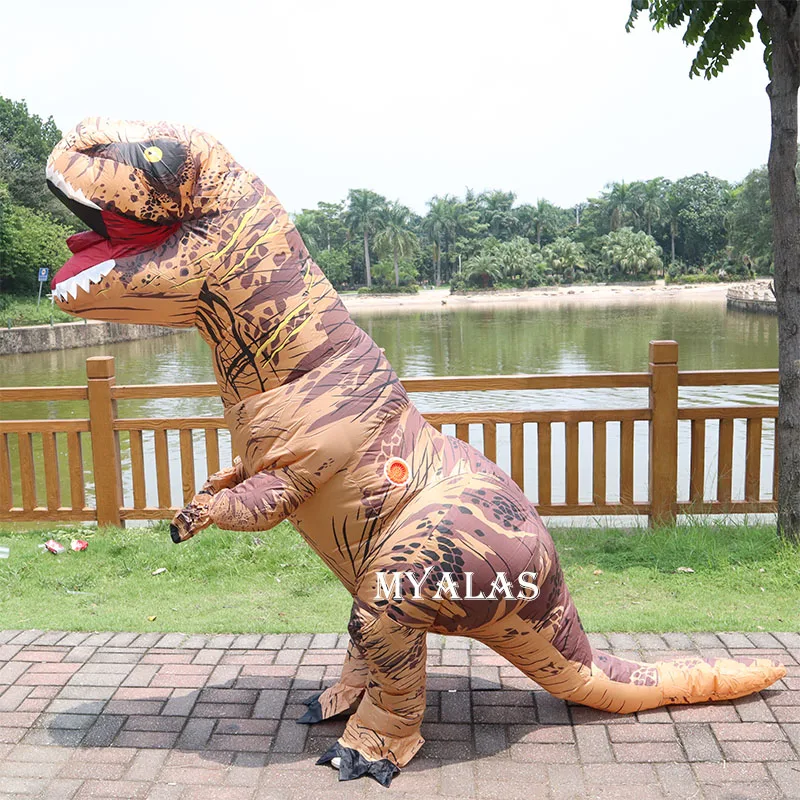 Inflatable Dinosaur T REX Costumes for Adult Kids Women Men Blowup Dinosaur Carnival Halloween