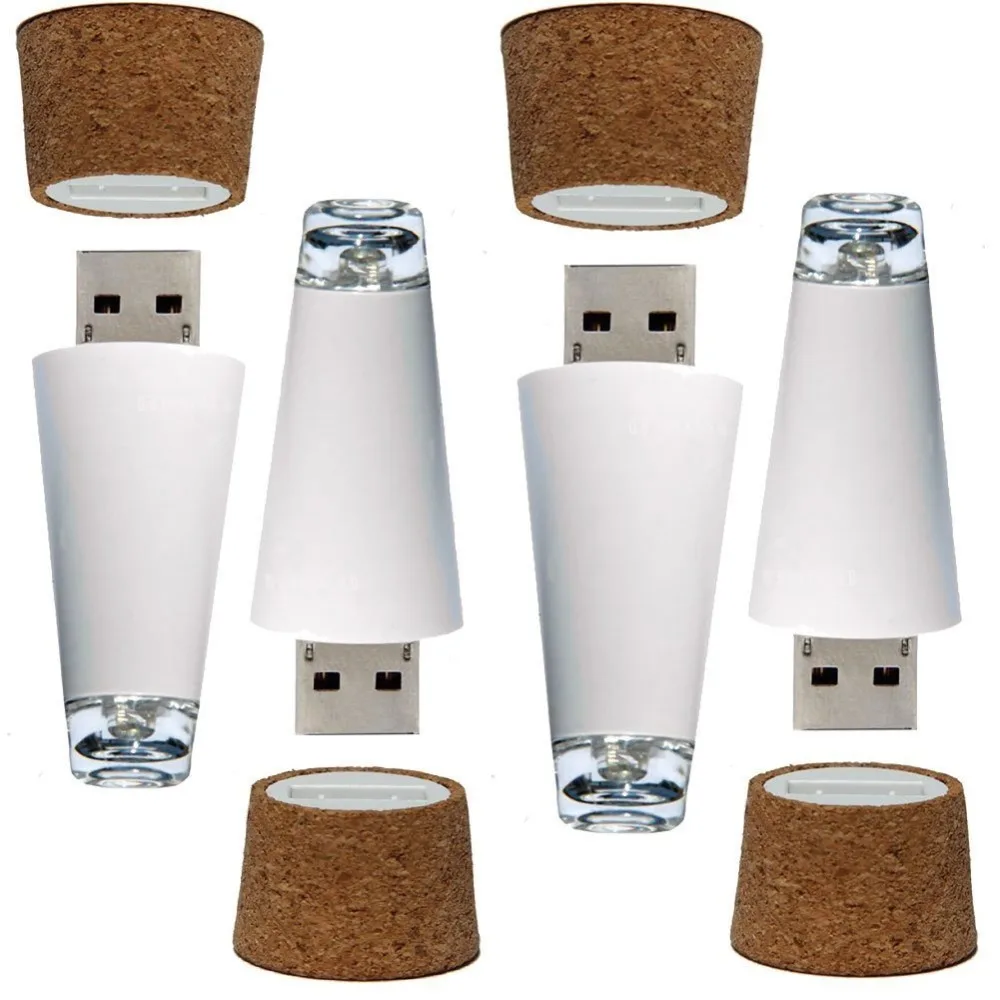 Светильники пробка 12 люмен светодиодная бутылка для вина USB аккумуляторная
