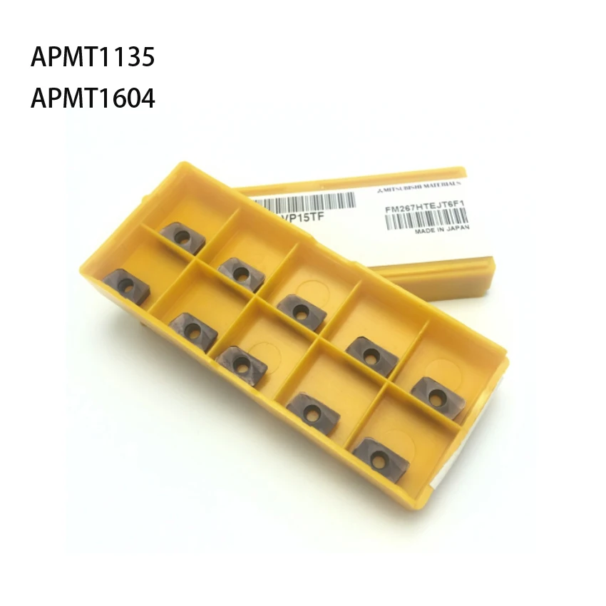 10 шт. APMT1135 H2 VP15TF карбидные вставки, токарный инструмент APMT1604 уход за кожей лица фрезерный станок инструмент фреза для станка с ЧПУ APMT1135PDER