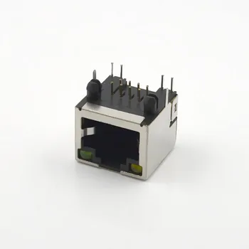

RJ45 Connector Network Interface 8P8C Short Bending Feet With Light