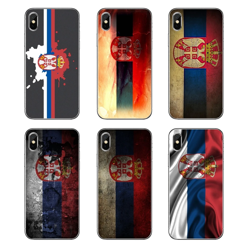

Republic of Serbia Realistic Flag Banner For iPod Touch iPhone 4 4S 5 5S 5C SE 6 6S 7 8 X XR XS Plus MAX Soft Transparent Covers