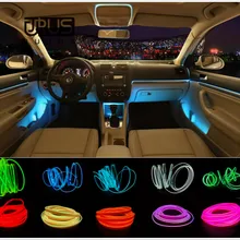 ФОТО jurus 5meters auto interior light  led el flexible el wire rope tube neon line 10 colors with 12v  inverter free shipping