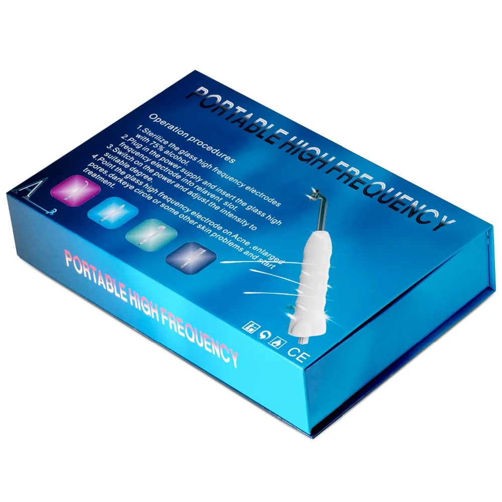 

Portable Skin Tightening High Frequency Electrotherapy Glass Tube Acne Spot Wrinkle Remover Face Skin Care Spa Infrared Device