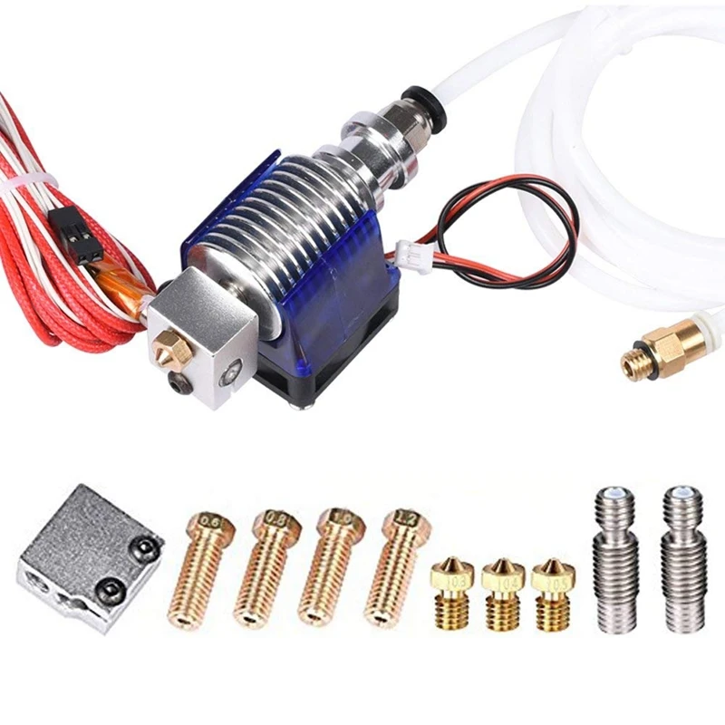 

3D Printer J-Head Hotend With Fan For 1.75mm 12v V6 Direct Filament Wade Extruder 0.4mm Nozzle