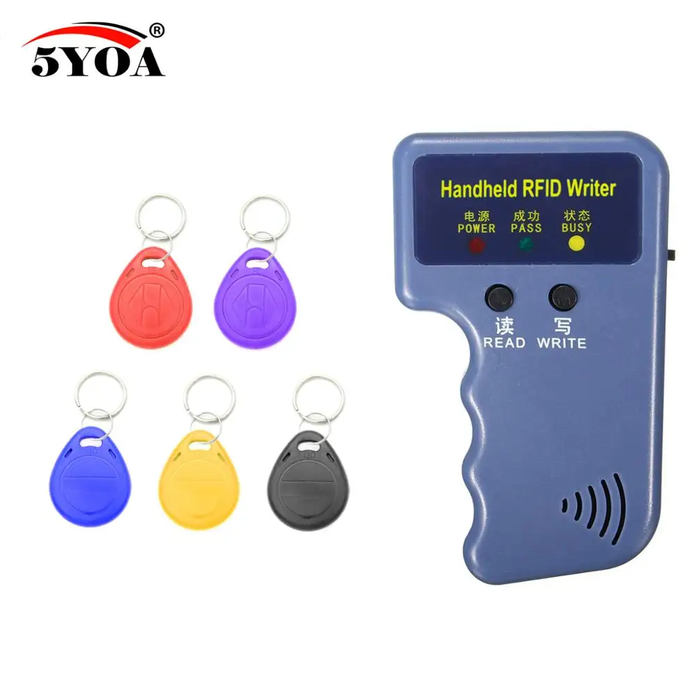 IDW01 and 5 Keys Ручной 125 кГц RFID Дубликатор Копиры писатель программист читатель+ 6 клавиш+ 6 шт. карты EM4305 T5577 перезаписываемый ID брелки теги карта - Цвет: IDW01 and 5 Keys