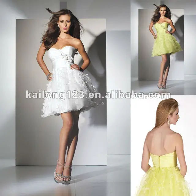 Embellished Organza Short Prom Dresses