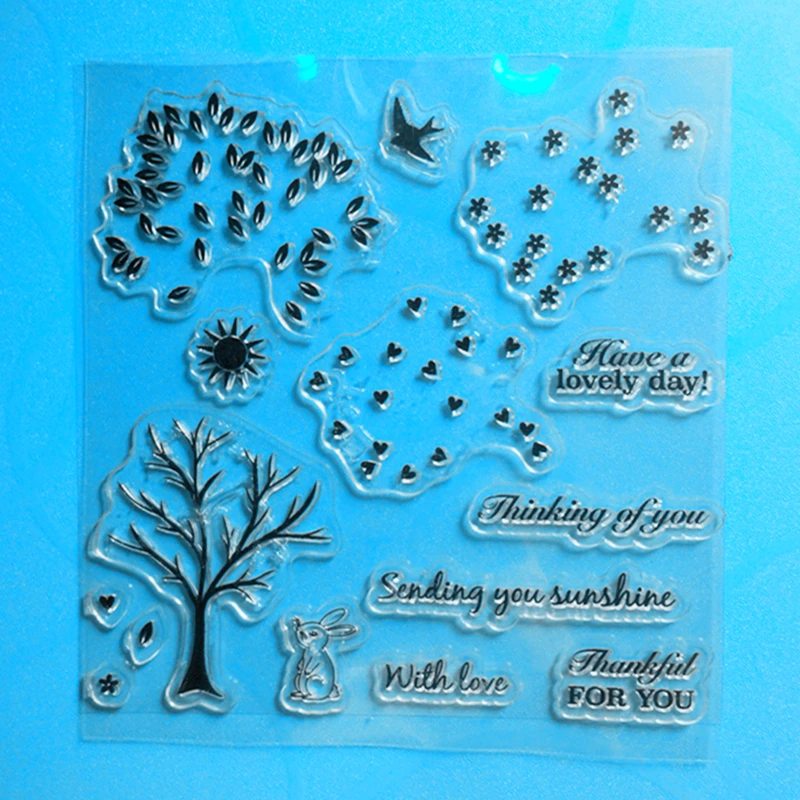 

YLCS186 With Love Silicone Clear Stamps For Scrapbook DIY Album Paper Cards Decoration Embossing Folder Rubber Stamp 15*17cm