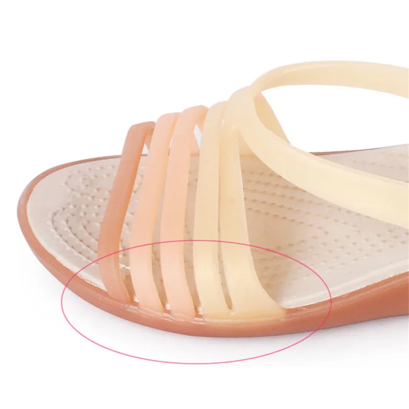 2019 New Summer Women's Sandals Beach Shoes Cindy Colors Wedge Heels Slides Plastic Jelly Shoes Peep Toe Platform Slippers Women (14)