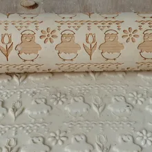 Цыпленок цветы рельефная Скалка выгравированы резное дерево выпечки печенье, фондан, пирог тесто ролик кухня интимные аксессуары