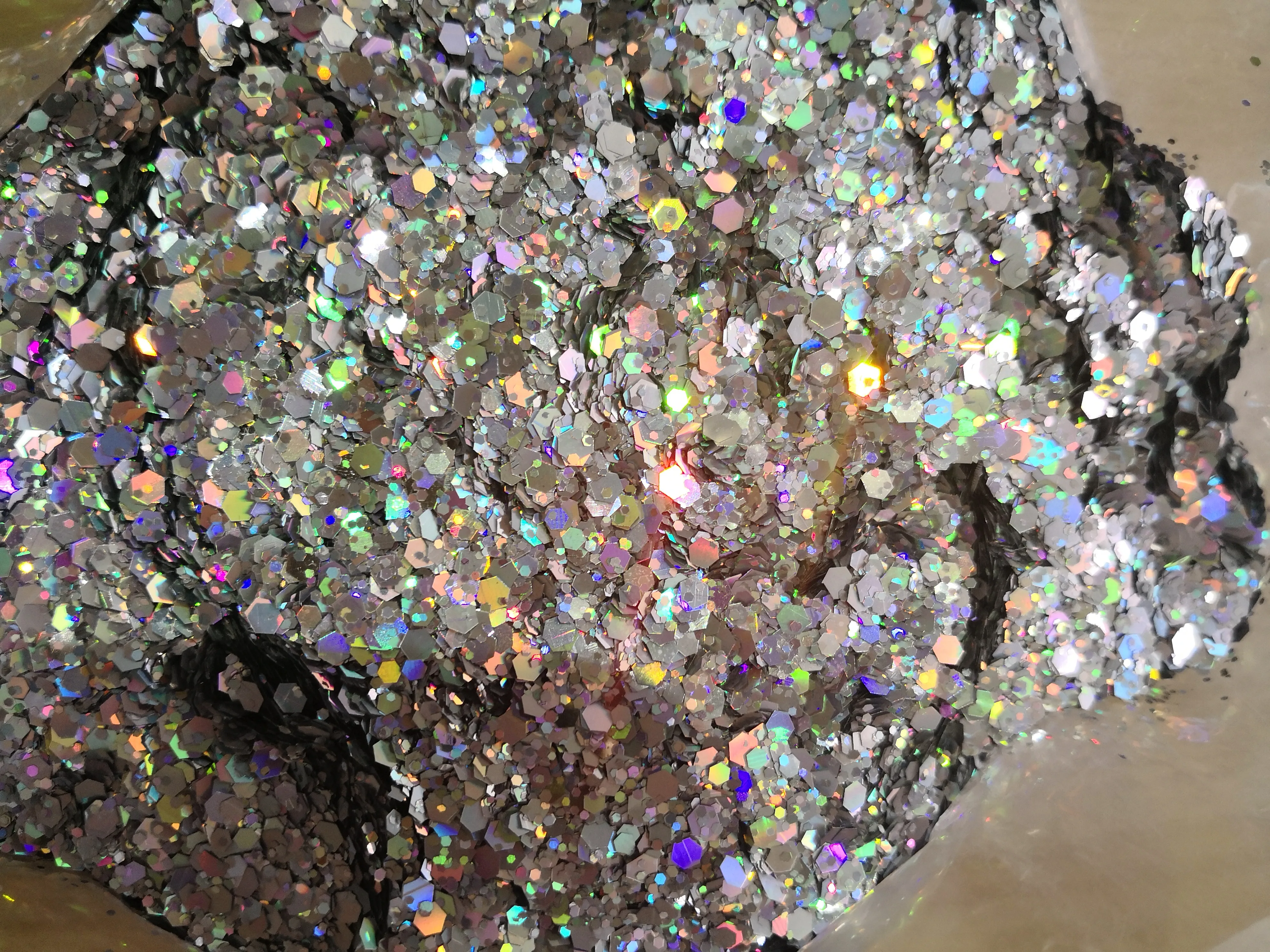 Hexágono forma brillo solvente resistente holográfica colores plateados hexágono forma brillo para esmalte de uñas acrílico y suministros de bricolaje Hexágono forma brillo solvente resistente holográfica colores plateados hexágono forma brillo para esmalte de uñas acrílico y suministros de bricolaje