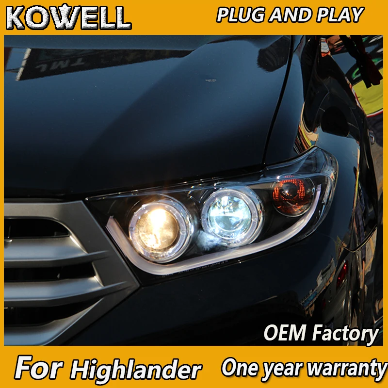 KOWELL автомобильный Стайлинг для 2012 2013 2014 Highlander фары Новый светодиодный