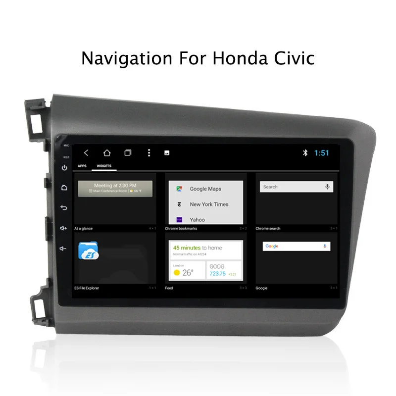 Discount NAVITOPIA 9inch 2G RAM 32G ROM Android 8.1 Vehicle Car DVD Multimedia GPS Navigation for Honda Civic 2012 2013 2014 2015 2