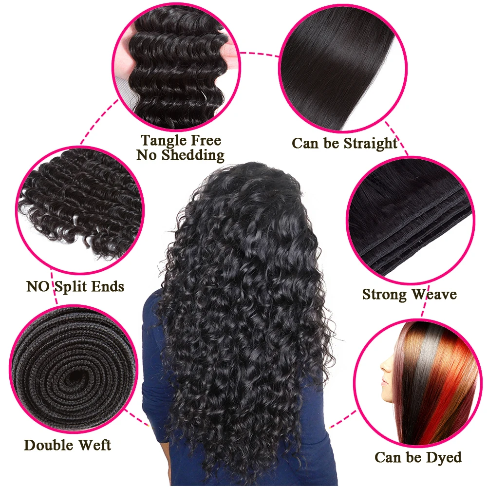 Queen Hair Peruvian Deep Wave Bundles With Closure Remy Hair Weave 3 Bundles With Closure Human Hair Bundles With Closure Queen Hair Peruvian Deep Wave Bundles With Closure Remy Hair Weave 3 Bundles With Closure Human Hair Bundles With Closure