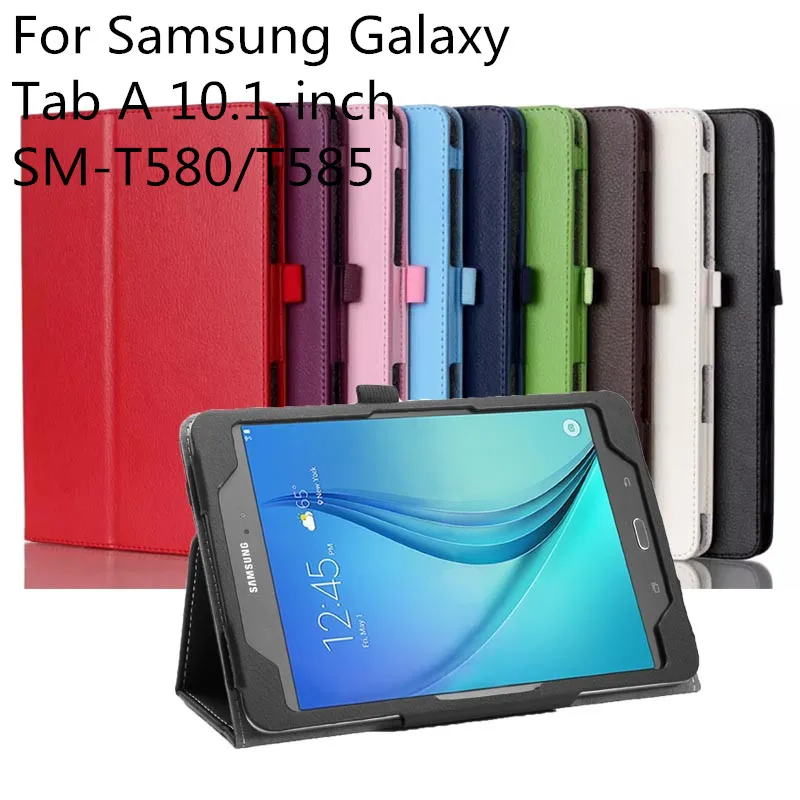 US $378.00 CucKooDo 100Pcs Folio Premium PU Leather Slim Stand Cover Case For Samsung Tab A 101Inch SMT580SMT585 2016 Release Tablet