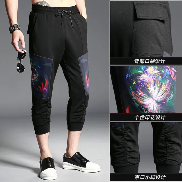 60 Summer Cotton Pants Men Fashion Calf Length Pants Drawstring Stunning Mens Patterned Joggers 60 Summer Cotton Pants Men Fashion Calf Length Pants Drawstring Stunning Mens Patterned Joggers
