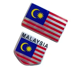 Флаг Алюминий значок из сплава Автомобильная наклейка с эмблемой флаг Малайзии для Perodua Протон Toyota Honda nissan Mazda Mercedes 1 шт