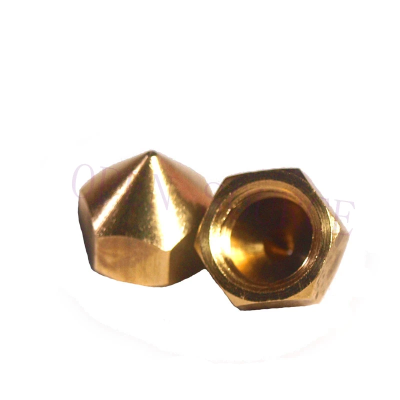 

2pcs 3D Printer Accessories 0.3/0.4/0.5mm for Reprap Budaschnozzle V1.1 Copper nozzle M10*1.5 Brass Nozzle