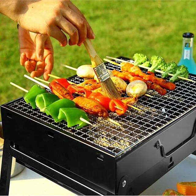35cm 43cm Outdoor Home Folding Portable Kebab Grill Barbecue 35cm 43cm Outdoor Home Folding Portable Kebab Grill Barbecue Pits Stainless Steel Charcoal Bbq