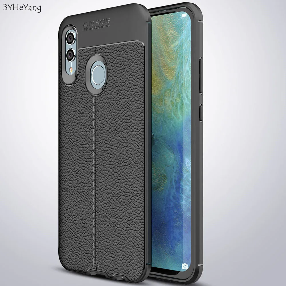 BYHeYang матовый чехол для huawei Honor 10 Lite противоударный роскошный кожаный текстуры ТПУ