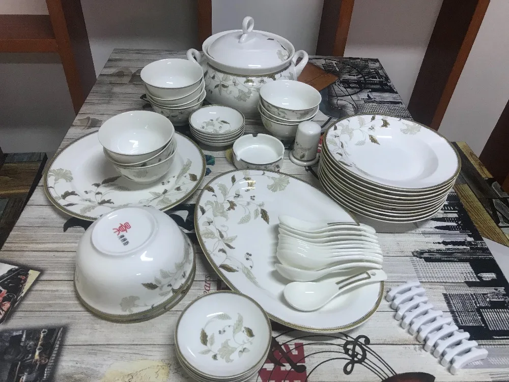 58pcs porcelain tableware set /china bone dinner set tableware