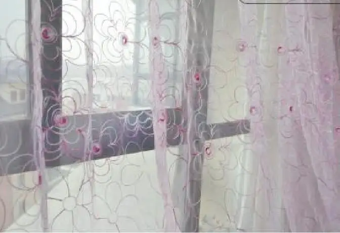 Простая занавеска LOZUJOJU прозрачная для окна с вышивкой|sheer curtains|embroidered sheer