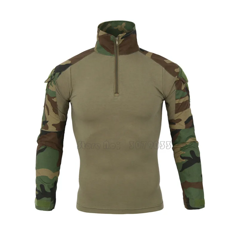 Камуфляжная армейская футболка с солдатами, Мужская тактическая футболка, военная униформа, Мультикам, камуфляжная рубашка с длинным рукавом, Охотничья Экипировка