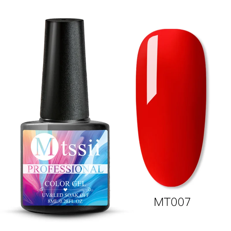 Цветной Гель-лак Mtssii для ногтей, Набор ногтей, впитывающее верхнее Базовое покрытие, УФ-Гель-лак, Полупостоянный маникюрный лак для ногтей - Цвет: VS01424