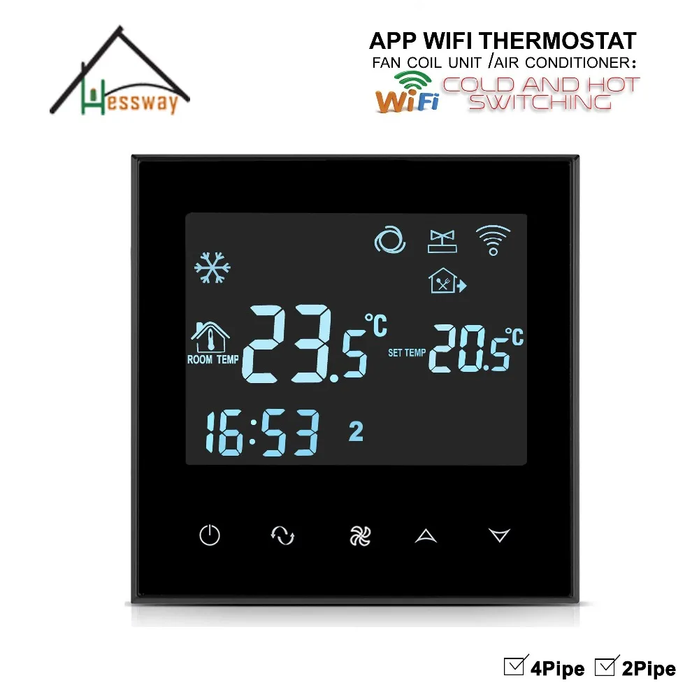 Контроллер приложения HESSWAY 4P 2P программируемый сенсорный экран WIFI термостат с