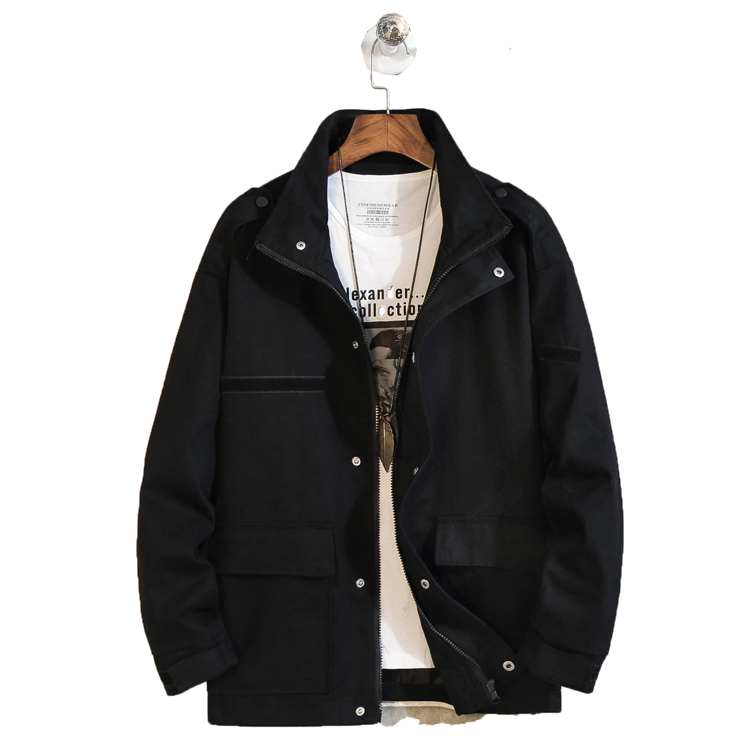 

Men Jackets 2019 Men Streetwear Hip Hip Coats Jackets Mens Spring Tactical Military Jacket Jaqueta Masculina Bomber Jacket M-5XL