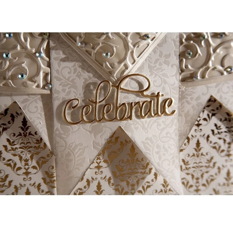 

Letters Celebrate Metal Cutting Dies Stencils For DIY Scrapbooking Decorative Embossing Craft Dies Scrapbook Cutting Die Mold