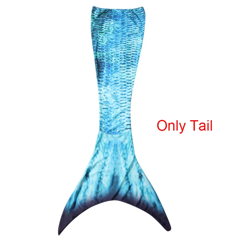 Взрослый хвост русалки для плавник купальник купальный костюм «хвост русалки» Для женщин костюм может добавить Флиппер монофин - Цвет: Only tail