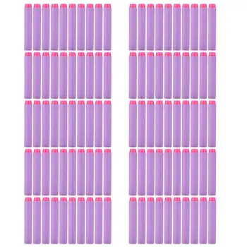 

100Pcs 7.2cm Purple Color Refill Foam Darts Gun Darts Elite Series Girl Gun Kid Toy Wholesale