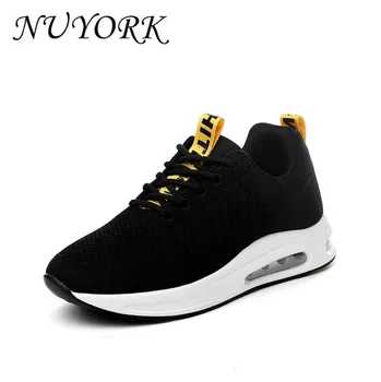 

New listing hot sale Spring and autumn air cushion sports shoes men women Flying weaving running shoes Couple shoes 892-A92