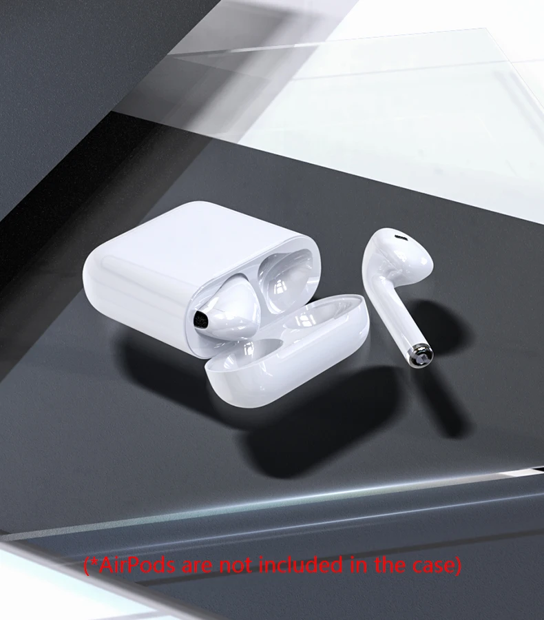 Беспроводной зарядный чехол для AirPods 450 мАч Qi беспроводной зарядный чехол приемник для Apple гарнитура для AirPods беспроводной чехол