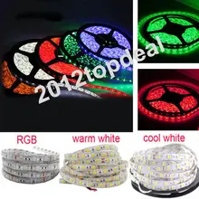 Для детей от 1 года до 5 лет м SMD 5050 RGB белый Водонепроницаемый 300 светодиодный гибкие светодиодные полосы 3 м клейкие ленты светильник DC12V