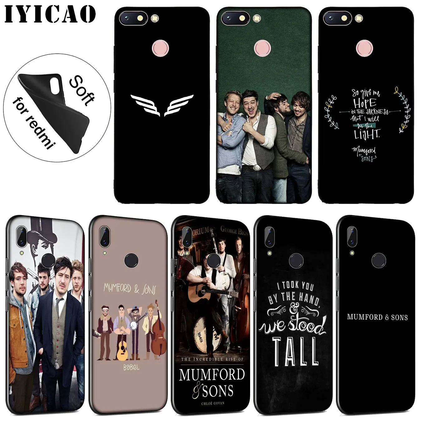 IYICAO Mumford &amp Sons Мягкий силиконовый чехол для телефона Xiaomi Redmi K20 8A 7A 6A 5A S2 4X 4A GO Note 8 7 5