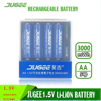 

4 pcs 1.5 v 3000mWh AA Li - polymer Li - ion lithium polymer rechargeable batterie+ 4 slot Usb charger