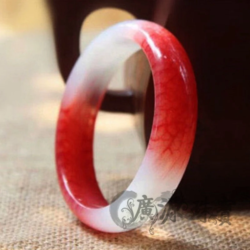 

Fashion Chinese Natural Color Bangle Bloodstone Bracelet Charm Jewelry New CLL9173