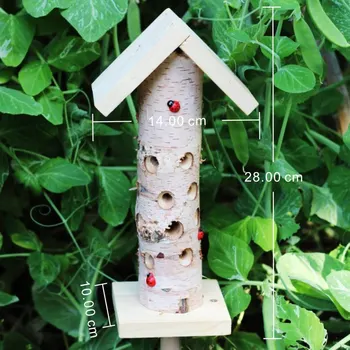 

Insect worm grasshopper house ladybug attracts gardening science observation garden decoration wooden insect nest