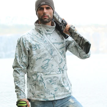 

Soft Shell Military Windbreaker Jacket Men Navy Waterproof Tactical Jacket Coat Male Diagonal Zipper Windproof Fleece Jacket