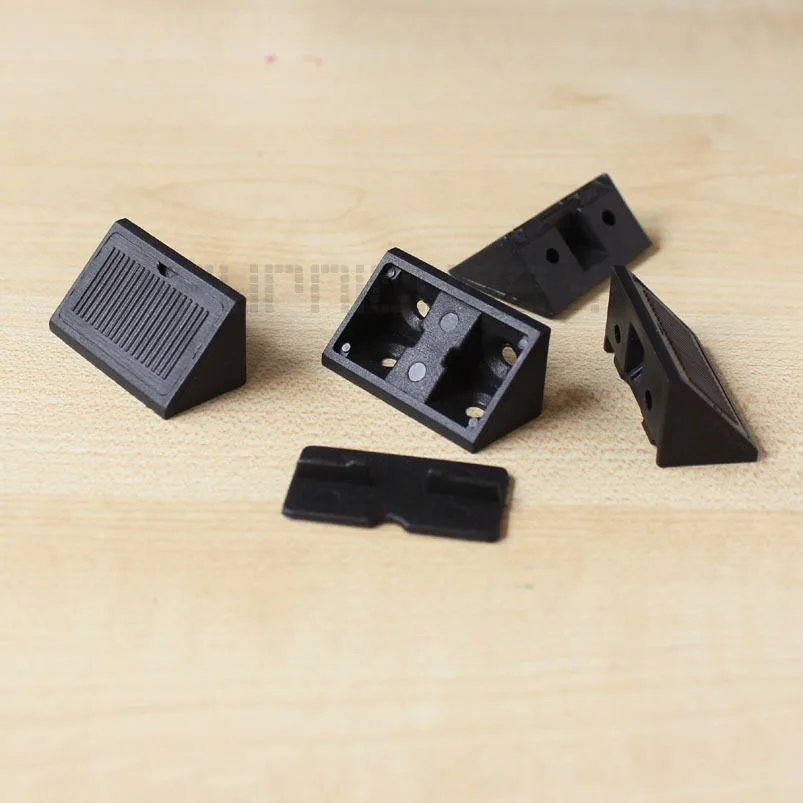 black plastic shelf support brace bracket 6 pc wardrobe panel