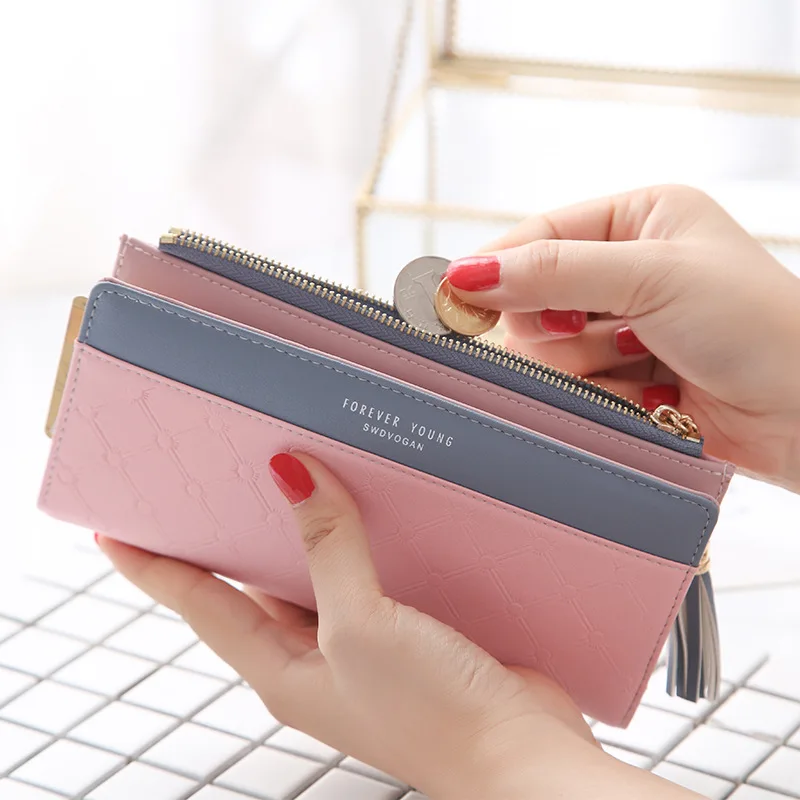 Mujer Wallet Monederos Billetera Portafoglio Donna largo Cartera monedero femenina Portefeuille AliExpress