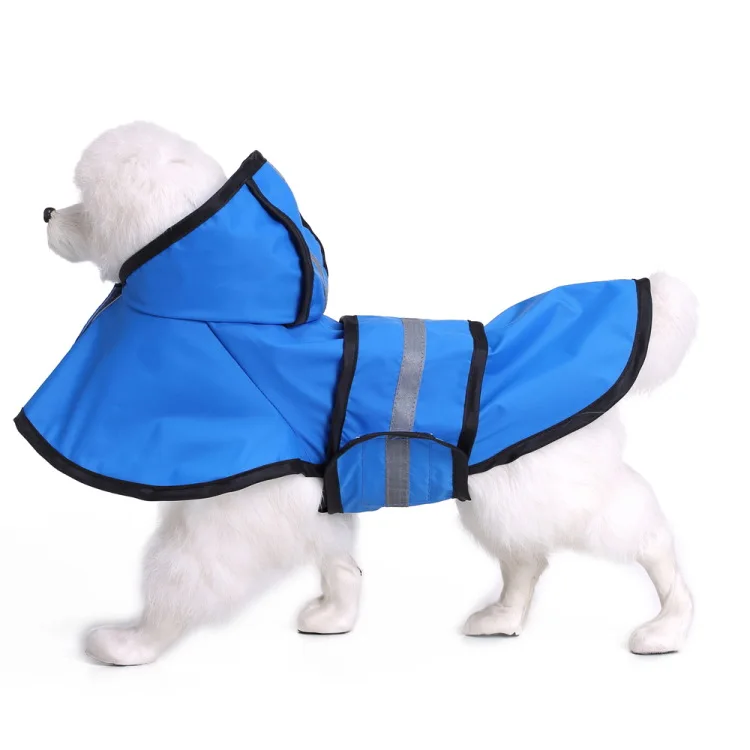 Великолепный светоотражающий дождевик для собак KEK, водонепроницаемый дождевик для собак, желтая дождевик для маленьких, средних и больших собак, пончо с капюшоном для собак 4XL - Цвет: blue