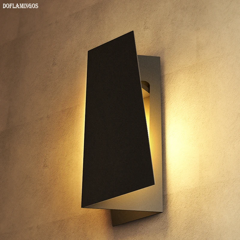 

White black Modern bedside lamp E14 LED living room bedroom wall decoration wall l creative Nordic aisle Fashion wall lamp