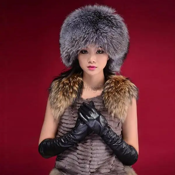 Теплая зимняя шапка с хвостом берет женщин искусственного меха наушники на уши Hat
