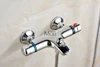 Wall Mounted Chrome Thermostatic Shower Mixer Thermostatic Faucet Shower Taps Automatic Temperature Control Water Valve ML0855 ► Photo 3/6