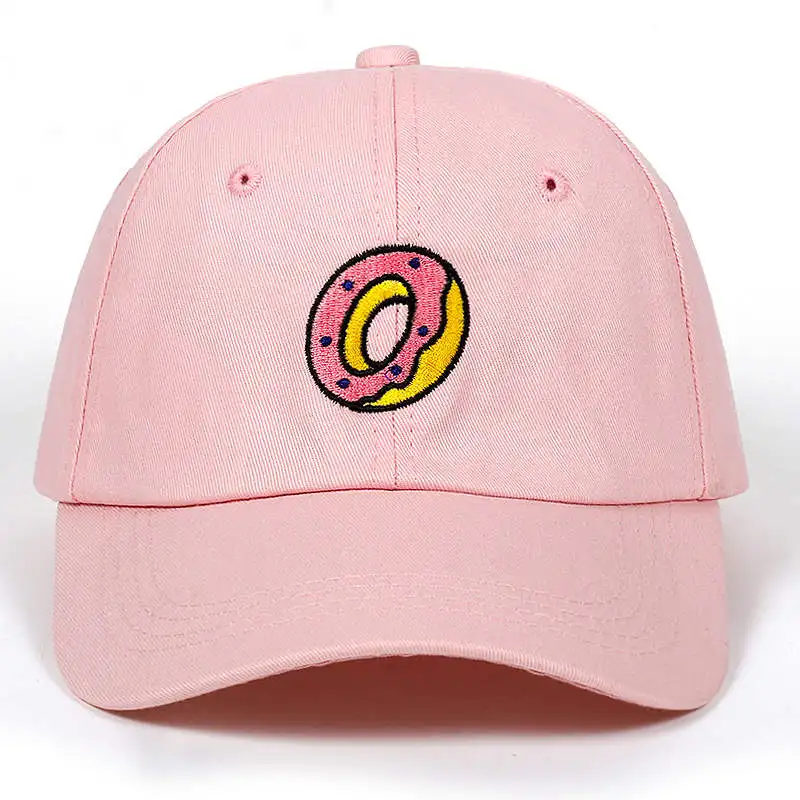 Пончик папа шляпа кепки с вышивкой хлопок стиль бейсболка бренд хип-хоп бейсболка кепки bone garros - Цвет: Розовый
