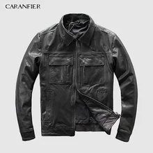 CARANFEIR DHL,, мужская куртка из натуральной кожи, стиль, мотор для одежды, байкерские куртки из натуральной воловьей кожи, S-5XL